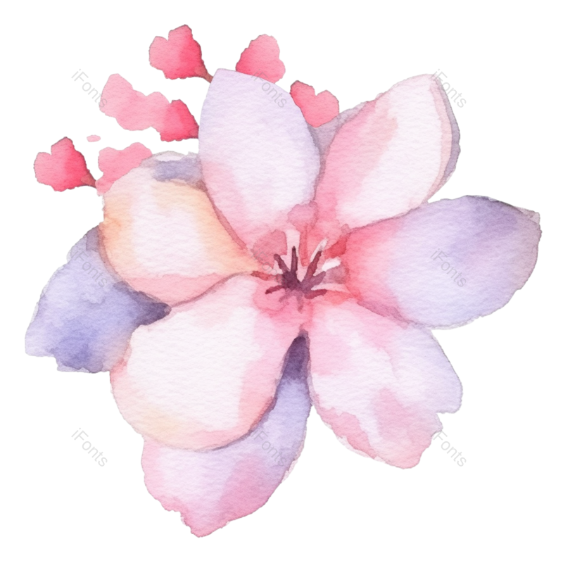 粉红色的花图片,白色背景元素,紫色的花PNG,免抠素材